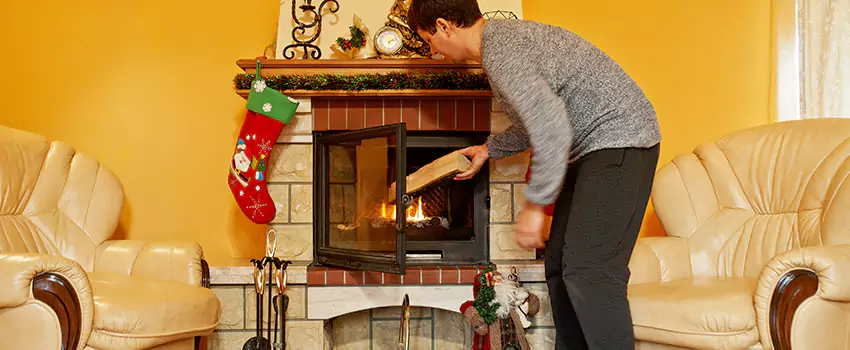 Rusted Metal Fireplace Restoration in Thomasville, North Carolina